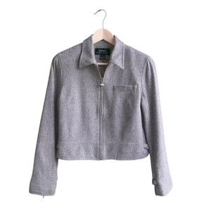 Lauren Ralph Lauren Angora Wool Blend Zippered Jacket Size 6
